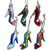 Medallion Collection Glass High Heel Shoe Ornament Set Of 6
