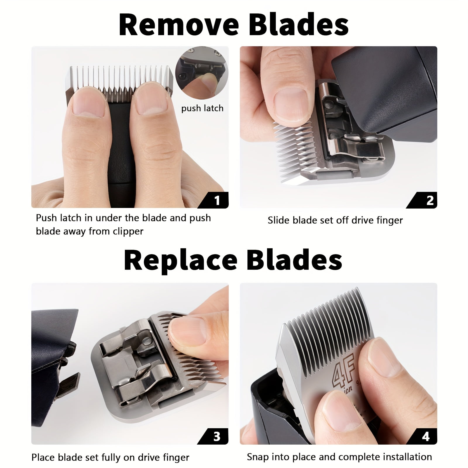 Dog trimmer blades top