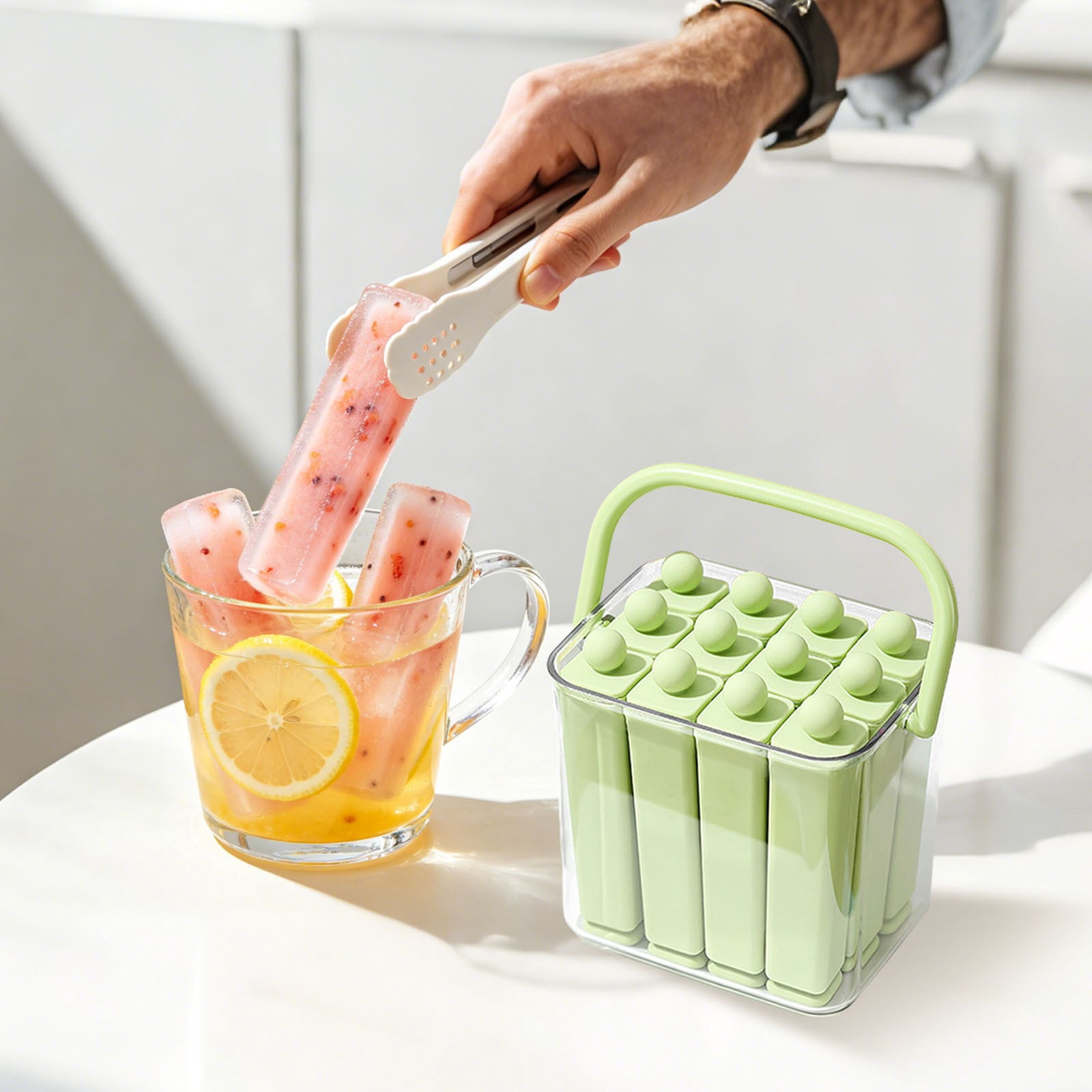 Ice Stick For Homemade And Easy Release Silicone Ice Maker For Summer Drinks And Desserts Parts Freezer Ice Holder Slow Melting Ice Cubes Small Ice Stacking Trays with Silicone Freezer Sphere Ice