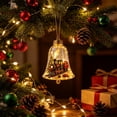 thumbnail image 2 of Mivyn Glowing Christmas Story Ornament, 4"Light-Up Mini Holiday Scene with Warm LED Light, Festive Keepsake Gift for Home Christmas Party Decoration,1PCS,Bell Shape, 2 of 6