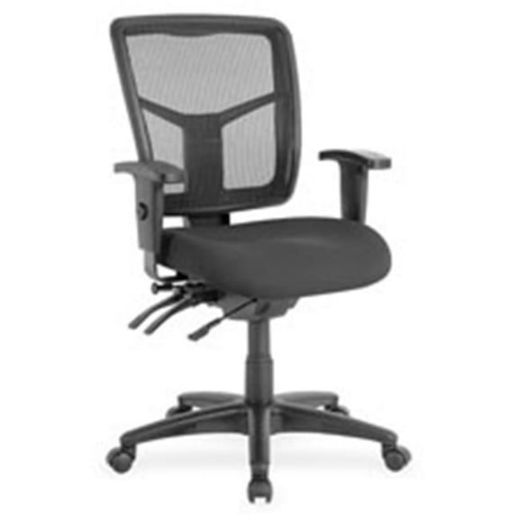 Mid-Back Seat Slider Chair, 25 in. x 25 in. x 40.5 in., Black