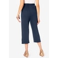thumbnail image 2 of Roaman's Women's Plus Size Soft Knit Relaxed Pull-On Capri Pant, 2 of 5
