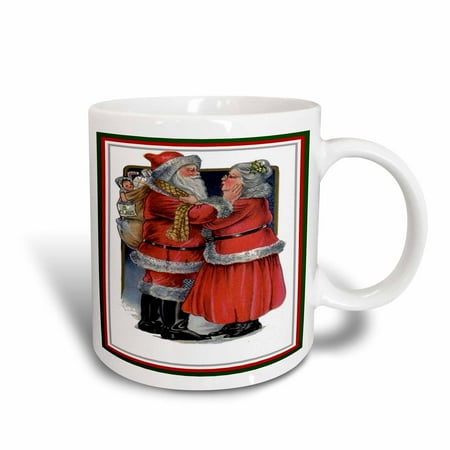 - 3dRose Mr and Mrs Claus- mr and mrs claus, christmas gifts, christmas, christmas cards, holiday cards, Ceramic Mug, 15-ounce