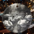 thumbnail image 4 of Ceramics Ornaments Drawing Seven Swans A Swimming 2024 Ornament Beautiful Swan Christmas Xmas Tree Ornament Decoration Hanging Pendant Decor for Family Friend, 4 of 8