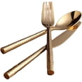 thumbnail image 2 of Flatware sets 3pcs Gold Cutlery Set Knife Spoon And Fork Set 304 Stainless Steel Dining Table Set Zero Waste Dinnerware Coffee Spoon Cookware Gifts (C, 2 of 5
