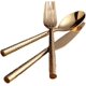 thumbnail image 2 of Flatware sets 3pcs Gold Cutlery Set Knife Spoon And Fork Set 304 Stainless Steel Dining Table Set Zero Waste Dinnerware Coffee Spoon Cookware Gifts (C, 2 of 5