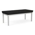 thumbnail image 1 of Lenox Steel Reception Waiting Room 2-Seat Bench / Silver Steel / Black, 1 of 5