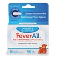 thumbnail image 3 of FeverAll Infants Acetaminophen Suppositories 6 Rectal Suppositories 80mg each (Pack of 4), 3 of 8
