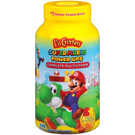 L'il Critters Super Mario Power Ups Complete Multivitamin Gummies, (Best Mario Power Ups)
