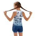 thumbnail image 2 of POLERO Girls Sailboat Palm Tree Print Tankini Swimsuit Sleeveless Round Neck Two Piece Bathing Suit with Boyshort 6-15 Years, 2 of 8