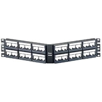 Panduit Mini-com Angled Modular Faceplate Patch Panels - Patch Panel - 2u - 19"/23" - 48 Ports
