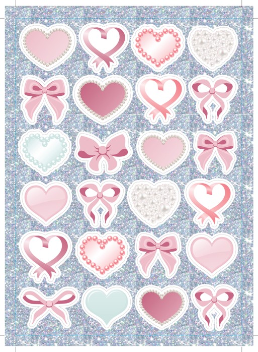 Way To Celebrate Pretty and Pink Sticker Sheet Pack, 8 Count