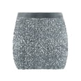 thumbnail image 6 of QAFOPEH Women's Sequin Skirt Sparkling Elastic Waist Club Party Night Out Bodycon Mini Skirt, 6 of 7