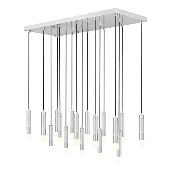 Z-Lite Stari 17 Light Linear Chandelier in Brushed Nickel color, Steel frame