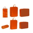 thumbnail image 3 of 6 cubos de embalaje para maletas de viaje, organizadores de equipaje portátiles. naranja, 3 of 9