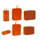 thumbnail image 3 of 6 cubos de embalaje para bolsa de zapatos de viaje, ligeros y ahorradores de espacio para artículos de tocador. naranja, 3 of 9