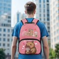 thumbnail image 3 of Aplkyhs Cute Capybara School Backpack for Girls Boys Students 6-18 Large Capacity Ergonomic Padded Adjustable Shoulder Straps for Elementary Middle High School Daily Use, 3 of 7