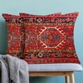 thumbnail image 2 of Boho Pillow Covers 18x18 Set of 2, Red Persian Carpet Boho Throw Pillow Covers Linen Farmhouse Vintage Monaco Rug Decor Cushion Case Boho Home Decor for Couch Sofa Outdoor, 2 of 6