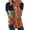 #1 Orange, variant on Yskkt Striped Shirt for Women Summer Top Short Sleeve T-Shirt Zip Henley Neck Pullover Tee