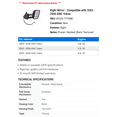 thumbnail image 2 of Right Mirror - Compatible with 2003 - 2006 GMC Yukon 2004 2005, 2 of 2