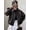 Black, variant on Women's Cropped Collared Faux Leather Zip‑Up Jacket