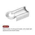 thumbnail image 4 of Uxcell 100pcs Fold Over Cord Ends 3mm Brass Crimp Cap Clasp Tips for DIY Leather Ribbon Craft Making, White, 4 of 6