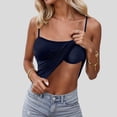 thumbnail image 4 of HAYIMI Women Seamless Spaghetti Strap Built In Bra Camisole Soft Comfort Stretch Sleeveless Tank Tops With Light Support And Smooth Back Design Summer Round Neck Solid Color Fashionable Vests, 4 of 6