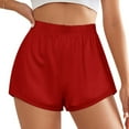 thumbnail image 2 of Women's Originals Shorts, Jersey Sports Shorts, Gym Shorts For Women, Dark Candy Apple Red, S, Plus Size Available, 2 of 5