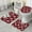 Red Christmas Snowman-1, variant on Red Christmas Snowflake Pattern Bathroom Rugs Sets 3 Piece,Toilet Cover Set,Absorbent Non Slip Bathroom Mats Sets with U-Shaped Contour Rug Toilet Rug Set