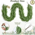 thumbnail image 2 of Guvpev 2Pcs Artificial Norfolk Pine Garlands, 15FT Real Touch Pine Garland Xmas Decor, Realistic Winter Greenery Garland for Mantel, Table, Stairs, Front Door, Indoor Outdoor Christmas Decorations, 2 of 9