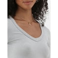 thumbnail image 4 of No Boundaries Seamless V-Neck Top with Long Sleeves, Women's XXS-XXL, 4 of 4