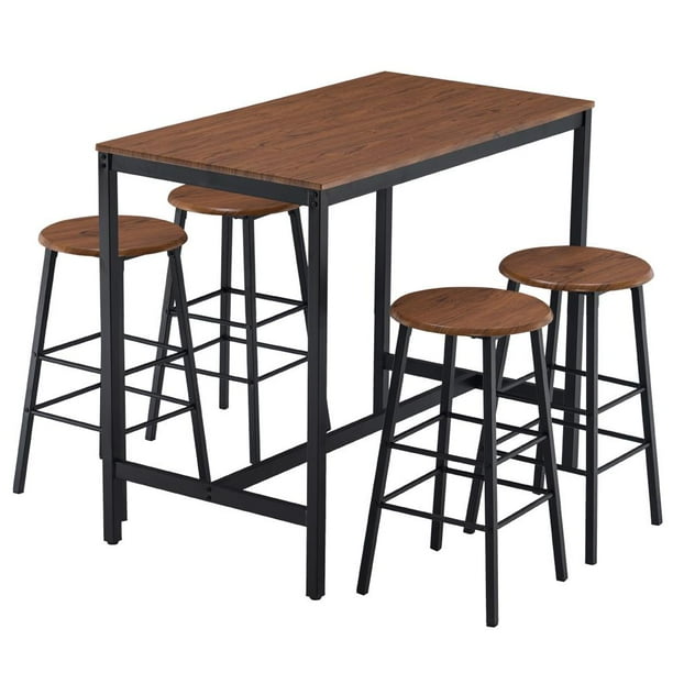 Ubesgoo Dining Table Set 5 Piece Counter Height Pub With 4 Chairs Com - How To Make A Counter Height Pub Table