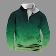 thumbnail image 2 of Jalioing Big and Tall Sweatshirt Men Quarter Zip Long Sleeve Stand Collar Pullover Top Warm Pockets Sweatshirt, 2 of 5
