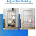thumbnail image 5 of BestOffice Adjustable Storage Shelves Metal Storage Shelf(Chrome, 21.5L x 11.6W x 47.6H) 750 pounds, 5 of 8