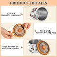 thumbnail image 5 of Retro Rose Flowers Airtight Coffee Bean Canister 30oz Food Storage Containers with Lids For Gournd, Tea, Sugar, Flour, Rice, Cereal, Candy Cookie Jar, 5 of 8