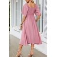 thumbnail image 2 of Smocked Tie Front Flutter Sleeve Midi Dress, 2 of 10
