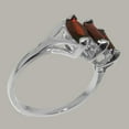 thumbnail image 3 of LBG British Made 14k White Gold Natural Garnet Womens Anniversary Ring - 33 size options - Size 10, 3 of 5