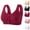 04/ Red, variant on Front Closure Bra for Women Polka Dots Comfort Wide Strap Breathable Wireless Push Up Everyday Bras Red 38