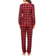 thumbnail image 4 of Ekouaer Womens Pajamas Sets Long Sleeve Tops with Jogger Pants Soft Pjs Lounge Set Outfits with Pockets, 4 of 6