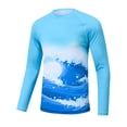 thumbnail image 5 of Weilanxin Men's Swim Shirt UPF 50+ UV Sun Protection Quick Dry Rash Ruard Shirts Long Sleeve Surf Shirt Fishing Beach T-Shirt Sea Wave 2XL, 5 of 8