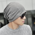 thumbnail image 1 of Winter pullover cap men's and women's cotton solid color all-match thin face riding windproof warm wrap cap pile cap, 1 of 5