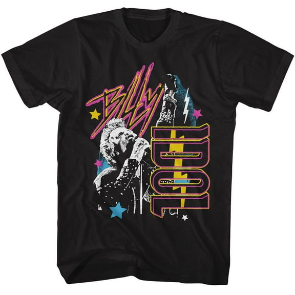 Billy Idol Fist Up Black T-Shirt