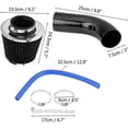 thumbnail image 3 of Filtro de entrada de aire frío automático, tubo de entrada de aire frío de 76 mm y 3 pulgadas, filtro de aire deportivo universal, kit de tubo de inducción de aluminio (fibra de ca, 3 of 5