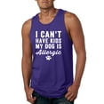thumbnail image 1 of Wild Bobby, I Can't Have Kids My Dog is Allergic Funny, Dog Lover, Men Graphic Tank Top, Purple, Large, 1 of 4