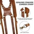 thumbnail image 7 of Dual Camera Strap, Adjustable Dual Shoulder Leather Camera Strap, Camera Harness for 2 Cameras, Double Camera Harness for DSLR/SLR, Dual Camera Harness for Photographers, 7 of 7