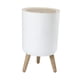 thumbnail image 3 of 1 bote de basura con tapa a presión, duradero y moderno, para exteriores, baño y dormitorio. Pata desmontable redonda, 3 of 9