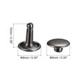 thumbnail image 2 of 50 Sets Leather Rivets 9mm Double Cap Rivets 10mm Height Metal Studs Rivet, Gun-black, 2 of 6