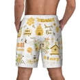 thumbnail image 4 of Uemuo Farm Bee Cute Honey Pattern Mens Swim Trunks Quick Dry Board Shorts with Mesh Lining, Stretch Beach Shorts Quick Dry No-Chafing Board Shorts-3X-Large, 4 of 9