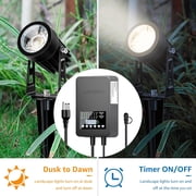 SUNVIE 300W Low Voltage Landscape Transformer Step Down with Timer and Photocell Sensor