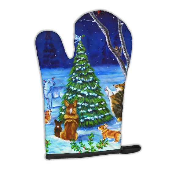 Caroline's Treasures Corgi Christmas Peace Oven Mitt